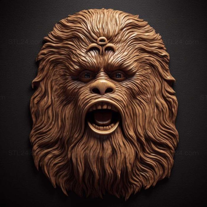 Characters (stl Wookiee 3, HERO_775) 3D models for cnc